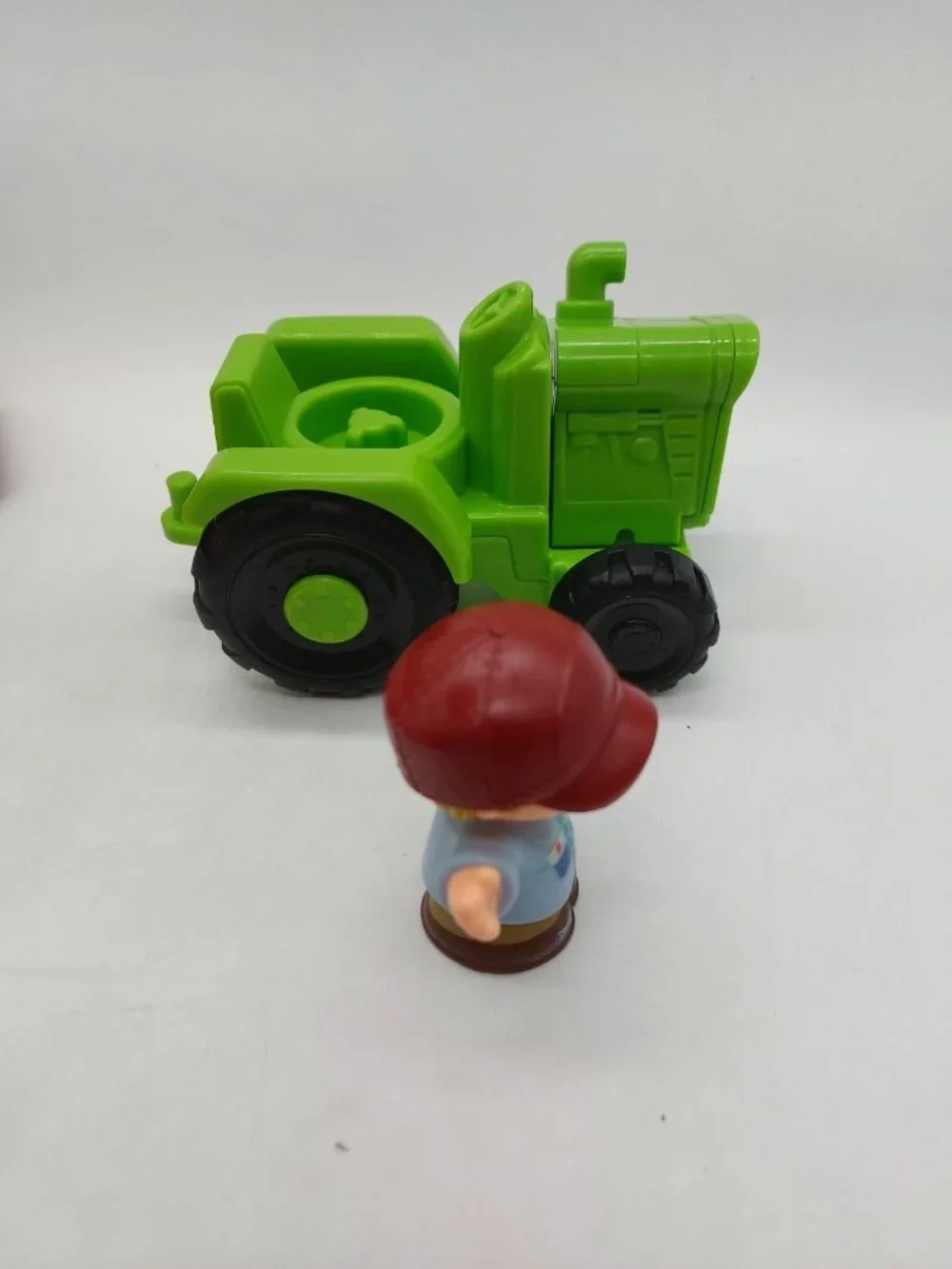 FP Little People Helpful Harvester Green Wobbling Farm Tractor & Farmer Figure